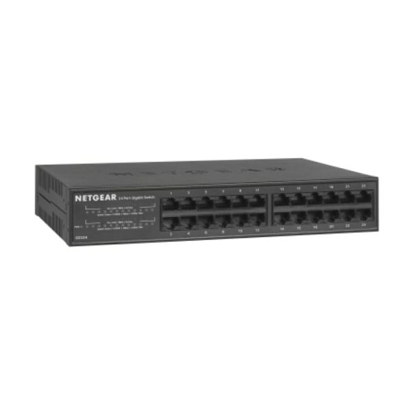 NETGEAR GS324 Unmanaged Gigabit Ethernet (10/100/1000) Zwart (GS324-200EUS)