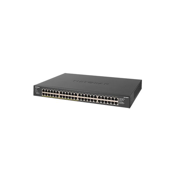 NETGEAR GS348PP Unmanaged Gigabit Ethernet (10/100/1000) Power over Ethernet (PoE) Zwart (GS348PP-100EUS)