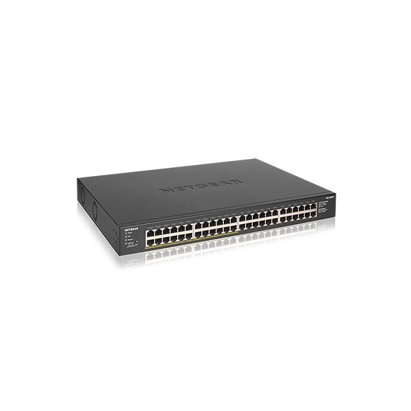 NETGEAR GS348PP Unmanaged Gigabit Ethernet (10/100/1000) Power over Ethernet (PoE) Zwart (GS348PP-100EUS) NETGEAR GS348PP Unmanaged Gigabit Ethernet (10/100/1000) Power over Ethernet (PoE) Zwart (GS348PP-100EUS)