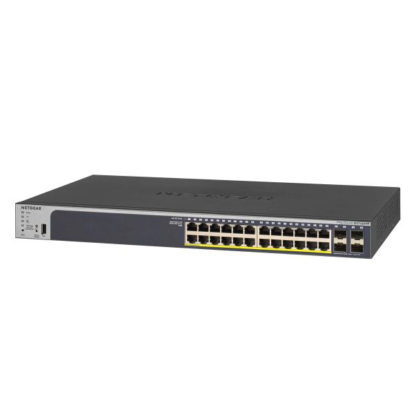 NETGEAR GS728TPP Managed L2/L3/L4 Gigabit Ethernet (10/100/1000) Power over Ethernet (PoE) 1U Zwart (GS728TPP-200EUS)