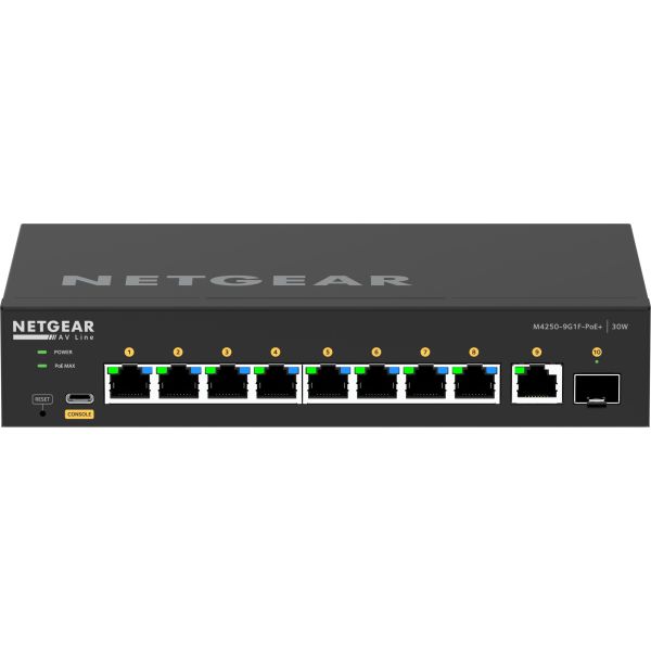 NETGEAR GSM4210PD-100EUS netwerk-switch Managed L2/L3 Gigabit Ethernet (10/100/1000) Power over Ethernet (PoE) Zwart (GSM4210PD-100EUS)