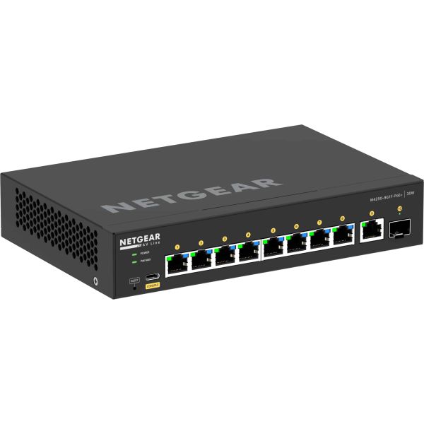 NETGEAR GSM4210PD-100EUS netwerk-switch Managed L2/L3 Gigabit Ethernet (10/100/1000) Power over Ethernet (PoE) Zwart (GSM4210PD-100EUS)