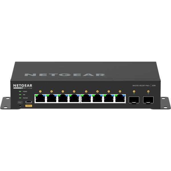 NETGEAR GSM4210PX-100EUS netwerk-switch Managed L2/L3 Gigabit Ethernet (10/100/1000) Power over Ethernet (PoE) Zwart (GSM4210PX-100EUS)