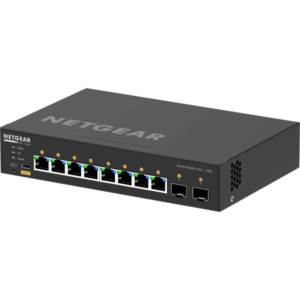 NETGEAR GSM4210PX-100EUS netwerk-switch Managed L2/L3 Gigabit Ethernet (10/100/1000) Power over Ethernet (PoE) Zwart (GSM4210PX-100EUS)