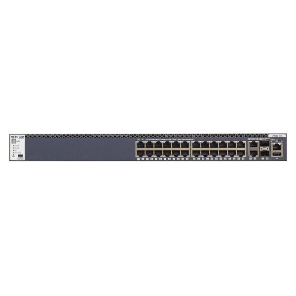 NETGEAR ProSAFE Managed Switch - GSM4328S - 24 Gigabit Ethernet poorten 10/100/1000 Mbps + 2 x SFP+ & 2 x 10GBASE-T poorten (GSM4328S-100NES) NETGEAR ProSAFE Managed Switch - GSM4328S - 24 Gigabit Ethernet poorten 10/100/1000 Mbps + 2 x SFP+ & 2 x 10GBASE-T poorten (GSM4328S-100NES)