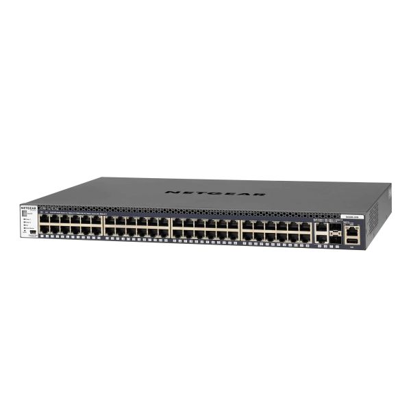NETGEAR ProSAFE Managed Switch - GSM4352S - 48 Gigabit Ethernet poorten 10/100/1000 Mbps + 2 x SFP+ & 2 x 10GBASE-T poorten (GSM4352S-100NES)