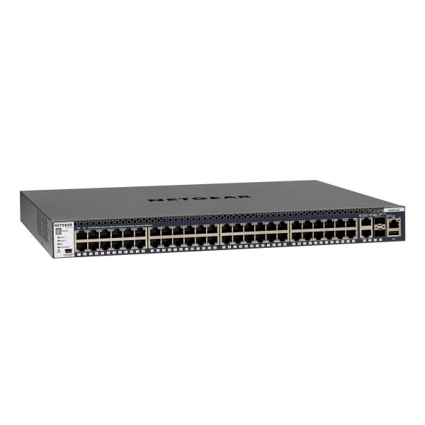 NETGEAR ProSAFE Managed Switch - GSM4352S - 48 Gigabit Ethernet poorten 10/100/1000 Mbps + 2 x SFP+ & 2 x 10GBASE-T poorten (GSM4352S-100NES)