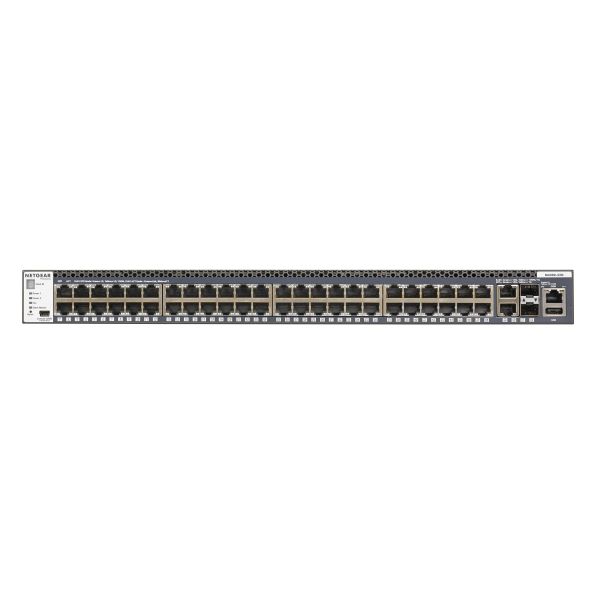 NETGEAR ProSAFE Managed Switch - GSM4352S - 48 Gigabit Ethernet poorten 10/100/1000 Mbps + 2 x SFP+ & 2 x 10GBASE-T poorten (GSM4352S-100NES)