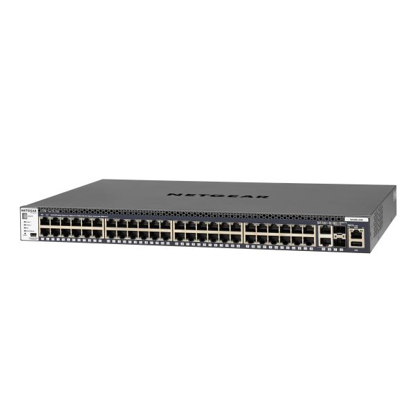 NETGEAR ProSAFE Managed Switch - GSM4352S - 48 Gigabit Ethernet poorten 10/100/1000 Mbps + 2 x SFP+ & 2 x 10GBASE-T poorten (GSM4352S-100NES)