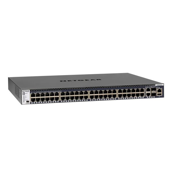 NETGEAR ProSAFE Managed Switch - GSM4352S - 48 Gigabit Ethernet poorten 10/100/1000 Mbps + 2 x SFP+ & 2 x 10GBASE-T poorten (GSM4352S-100NES)