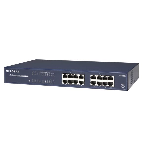 NETGEAR ProSAFE Unmanaged Switch - JGS516 - 16 Gigabit Ethernet poorten 10/100/1000 Mbps (JGS516-200EUS)