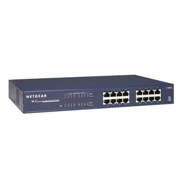 NETGEAR ProSAFE Unmanaged Switch - JGS516 - 16 Gigabit Ethernet poorten 10/100/1000 Mbps (JGS516-200EUS)