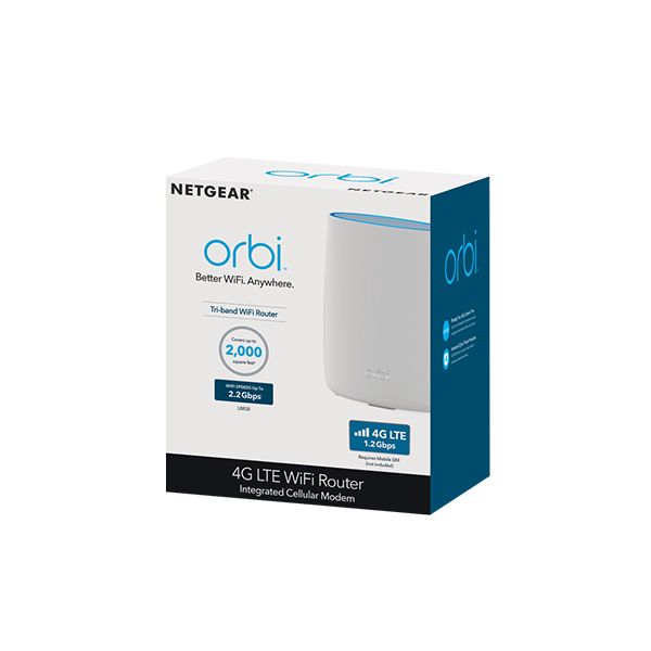 NETGEAR LBR20 draadloze router Gigabit Ethernet Dual-band (2.4 GHz / 5 GHz) 4G Wit (LBR20-100EUS)