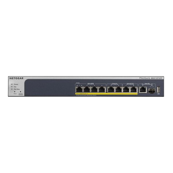NETGEAR MS510TXPP Managed L2/L3/L4 10G Ethernet (100/1000/10000) Power over Ethernet (PoE) Grijs (MS510TXPP-100EUS)