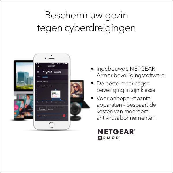 NETGEAR Nighthawk 4-Stream AX1800 WiFi 6 Router (RAX10) (RAX10-100EUS)