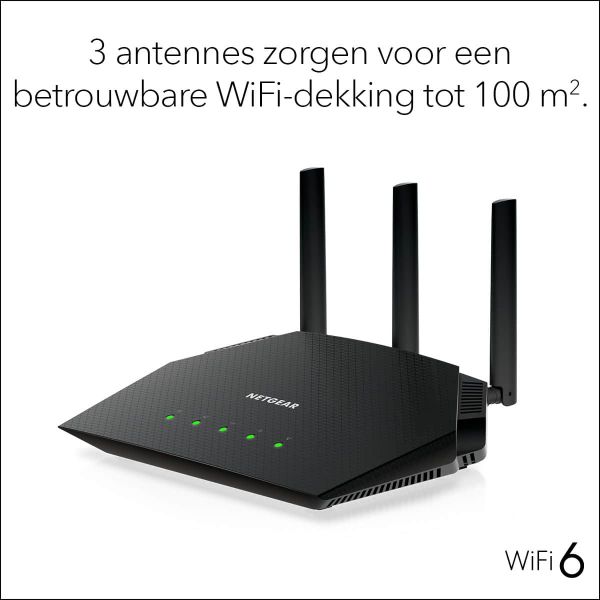 NETGEAR Nighthawk 4-Stream AX1800 WiFi 6 Router (RAX10) (RAX10-100EUS) NETGEAR Nighthawk 4-Stream AX1800 WiFi 6 Router (RAX10) (RAX10-100EUS)