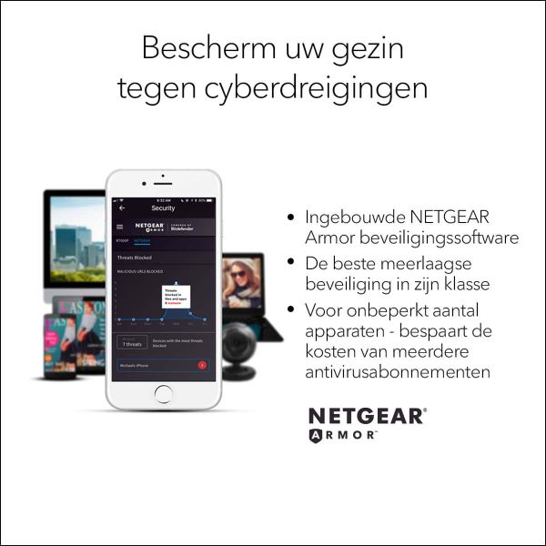 NETGEAR Nighthawk 4-Stream AX1800 WiFi 6 Router (RAX10) (RAX10-100EUS)