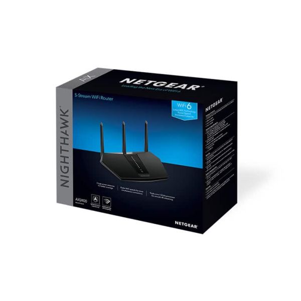 NETGEAR Nighthawk AX/5-Stream AX2400 WiFi 6 Router (RAX30) (RAX30-100EUS) NETGEAR Nighthawk AX/5-Stream AX2400 WiFi 6 Router (RAX30) (RAX30-100EUS)