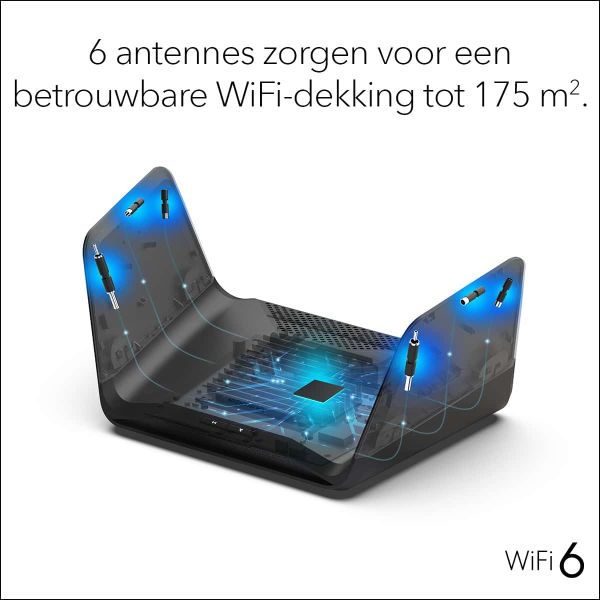 NETGEAR Nighthawk Tri-Band AX8 8-Stream AX6600 WiFi 6 Router (RAX70) (RAX70-100EUS)