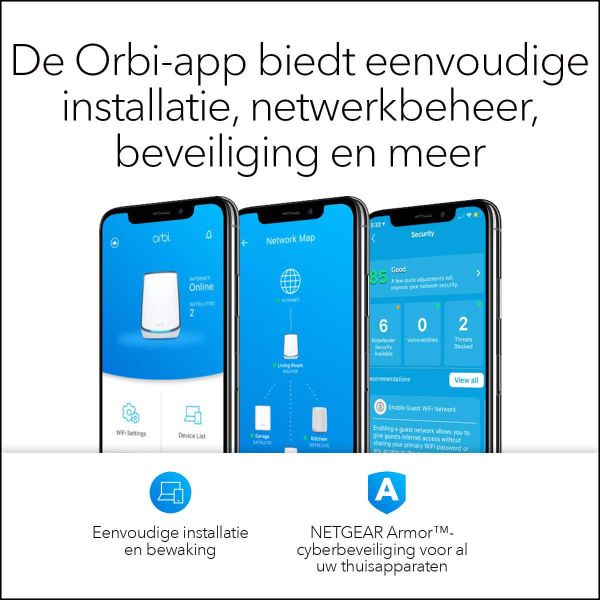 NETGEAR Orbi RBK852 AX6000 WiFi 6 Mesh System (RBK852-100EUS)