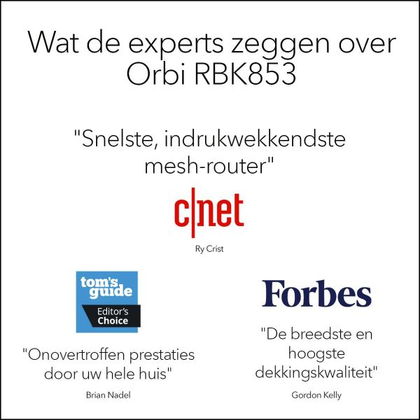 NETGEAR Orbi RBK853 AX6000 WiFi 6 Mesh System (RBK853-100EUS)