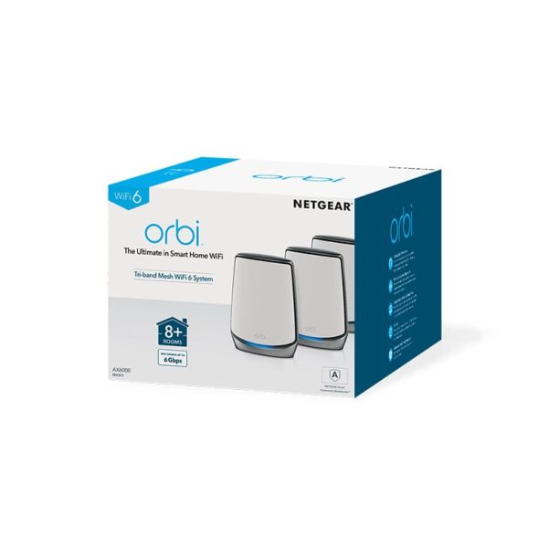 NETGEAR Orbi RBK853 AX6000 WiFi 6 Mesh System (RBK853-100EUS)
