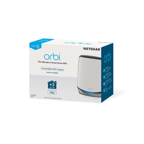 NETGEAR Orbi RBS850 AX6000 WiFi 6 Mesh Sattelite (RBS850-100EUS)