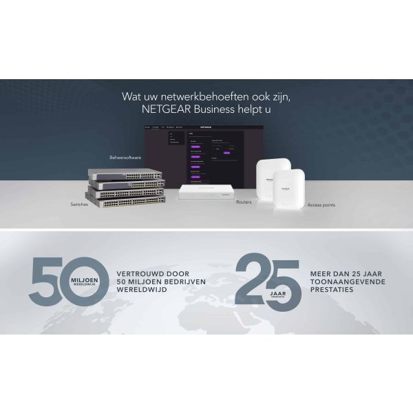 NETGEAR Insight Cloud Managed WiFi 6 AX1800 Dual Band Access Point (WAX610) (WAX610-100EUS)