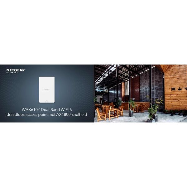 NETGEAR Insight Cloud Managed WiFi 6 AX1800 Dual Band Outdoor Access Point (WAX610Y) (WAX610Y-100EUS)