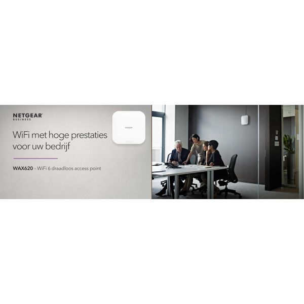 NETGEAR Insight Cloud Managed WiFi 6 AX3600 Dual Band Access Point (WAX620) (WAX620-100EUS)