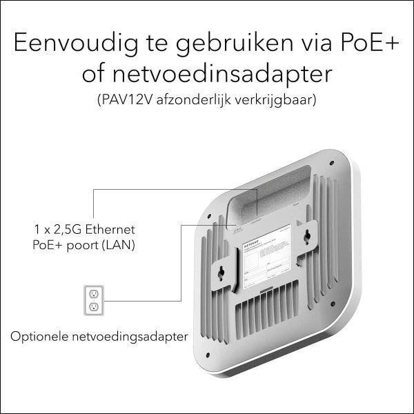 NETGEAR Insight Cloud Managed WiFi 6 AX3600 Dual Band Access Point (WAX620) (WAX620-100EUS)