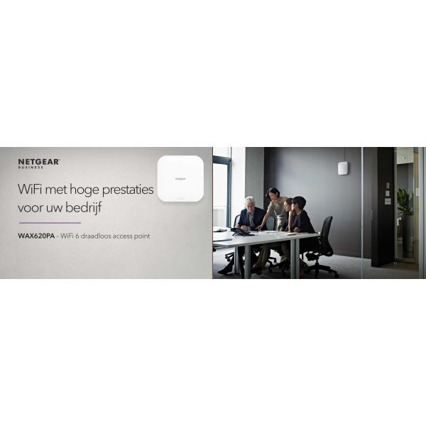 NETGEAR Insight Cloud Managed WiFi 6 AX3600 Dual Band Access Point (WAX620) (WAX620-100EUS)