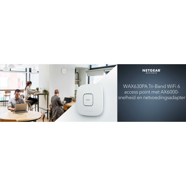 NETGEAR Insight Cloud Managed WiFi 6 AX6000 Tri-band Multi-Gig Access Point (WAX630) (WAX630-100EUS)