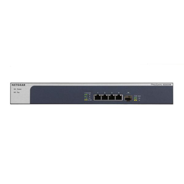 NETGEAR XS505M Unmanaged 10G Ethernet (100/1000/10000) Grijs, Zilver (XS505M-100EUS)