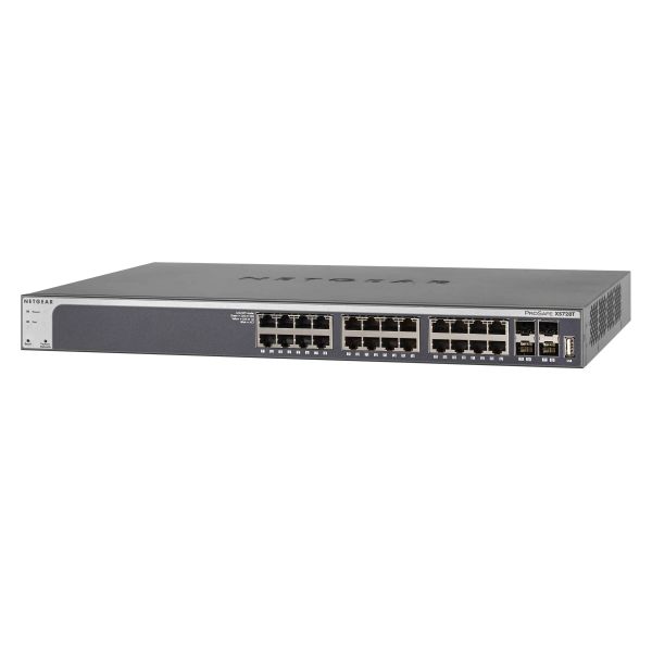 NETGEAR ProSAFE Smart Switch - XS728T - 24 x 10 Gigabit Ethernet- en 4 dedicated SFP+ poorten (XS728T-100NES)