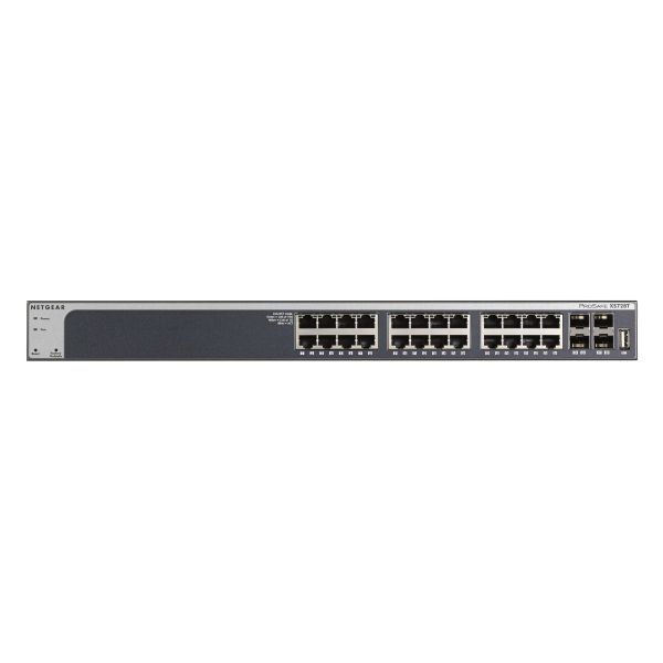 NETGEAR ProSAFE Smart Switch - XS728T - 24 x 10 Gigabit Ethernet- en 4 dedicated SFP+ poorten (XS728T-100NES)