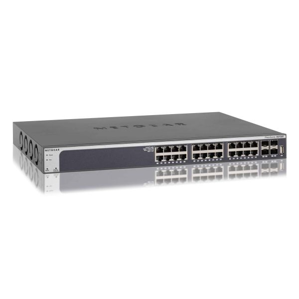 NETGEAR ProSAFE Smart Switch - XS728T - 24 x 10 Gigabit Ethernet- en 4 dedicated SFP+ poorten (XS728T-100NES)