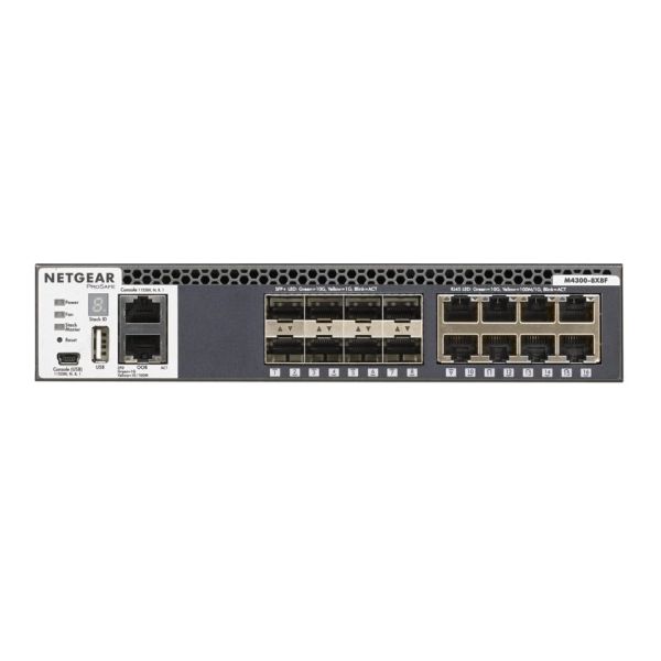 NETGEAR M4300-8X8F Managed L3 10G Ethernet (100/1000/10000) 1U Zwart (XSM4316S-100NES)