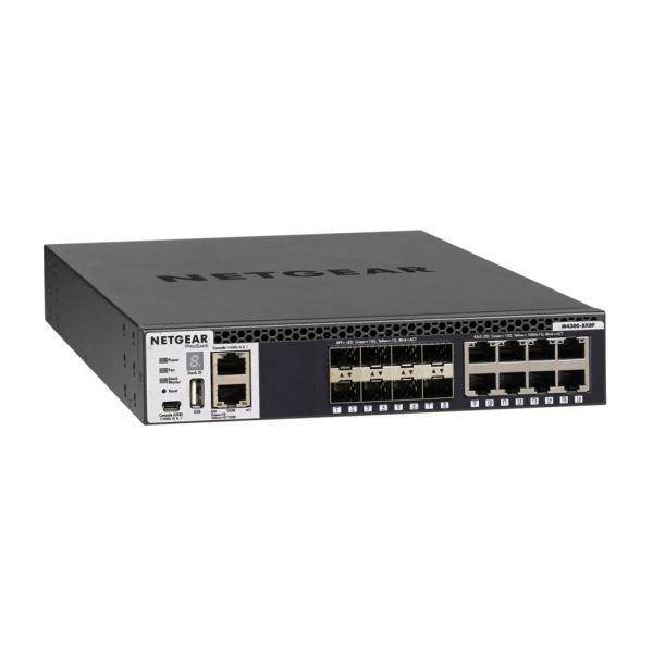 NETGEAR M4300-8X8F Managed L3 10G Ethernet (100/1000/10000) 1U Zwart (XSM4316S-100NES) NETGEAR M4300-8X8F Managed L3 10G Ethernet (100/1000/10000) 1U Zwart (XSM4316S-100NES)