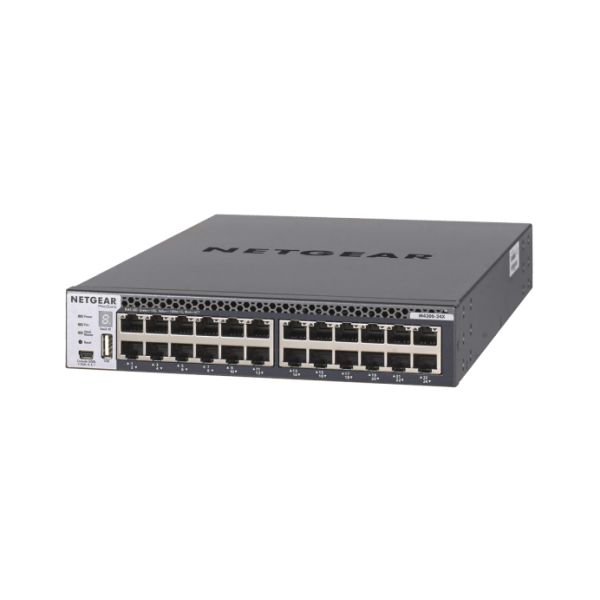 NETGEAR M4300-24X Managed L3 10G Ethernet (100/1000/10000) 1U Zwart (XSM4324CS-100NES) NETGEAR M4300-24X Managed L3 10G Ethernet (100/1000/10000) 1U Zwart (XSM4324CS-100NES)