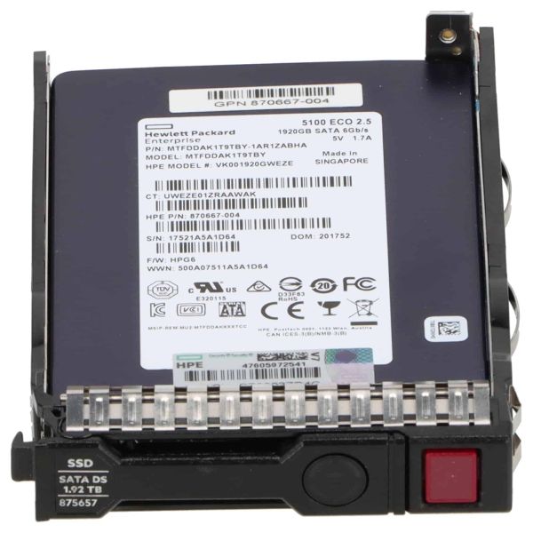 HP 1.92TB SATA RI SFF SC DS SSD (875513-B21-RFB)