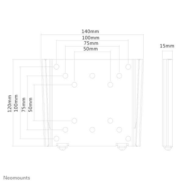 Neomounts by Newstar tv/monitor wandsteun (FPMA-W25)