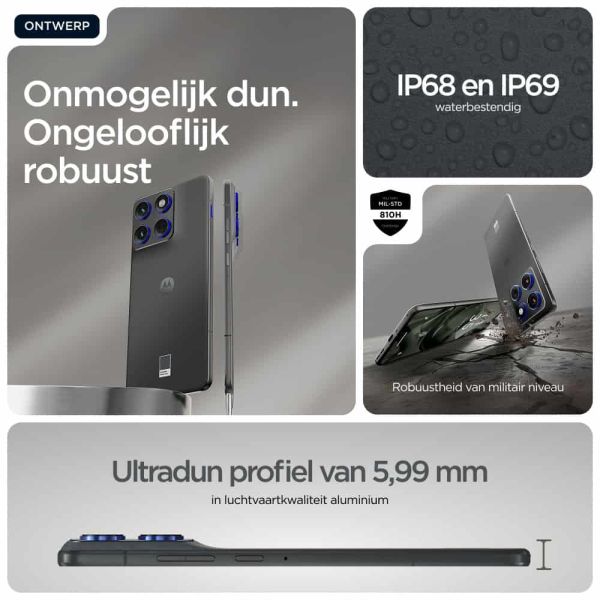 Motorola edge 70 17 cm (6.7") Dual SIM Android 16.0 5G USB Type-C 12 GB 512 GB 4800 mAh Grijs (PBA50001SE) Motorola edge 70 17 cm (6.7") Dual SIM Android 16.0 5G USB Type-C 12 GB 512 GB 4800 mAh Grijs (PBA50001SE)