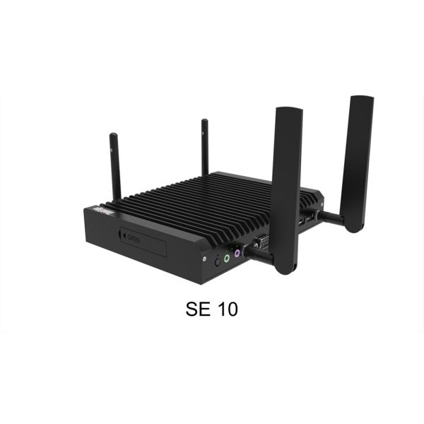 Lenovo ThinkEdge SE10 Intel Atom® X6214RE 4 GB DDR4-SDRAM 256 GB SSD Windows 10 IoT Enterprise Mini PC Zwart (12NH0000SP) Lenovo ThinkEdge SE10 Intel Atom® X6214RE 4 GB DDR4-SDRAM 256 GB SSD Windows 10 IoT Enterprise Mini PC Zwart (12NH0000SP)