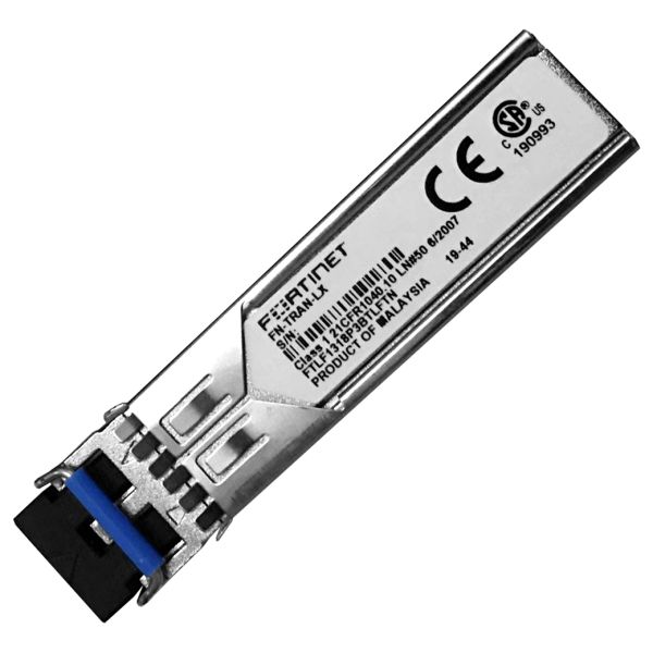 Fortinet 1GE SFP LX transceiver module 1GE SFP LX transceiver module, 10km range, -40C to 85C, over SMF, for systems with SFP an (FN-TRAN-LX-EU)