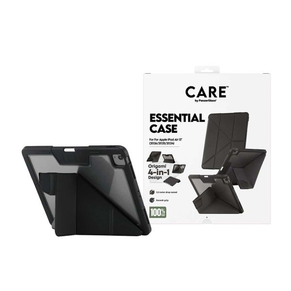 PanzerGlass CARE™ by ®™ by Essential Case Black iPad Air 13" (2024-2026) mobiele telefoon behuizingen Hoes Zwart (CR31677)