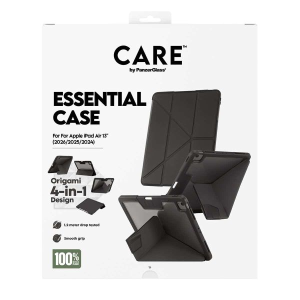 PanzerGlass CARE™ by ®™ by Essential Case Black iPad Air 13" (2024-2026) mobiele telefoon behuizingen Hoes Zwart (CR31677)