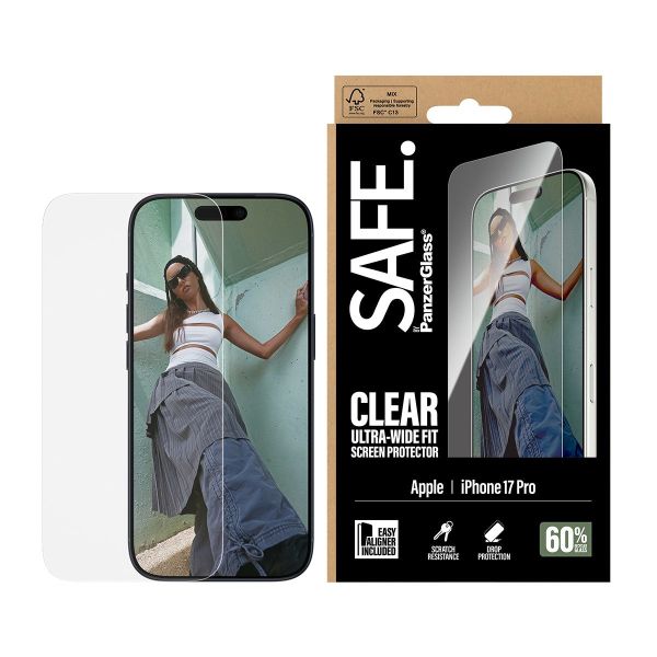 PanzerGlass SAFE Clear Ultra-Wide Fit iPhone 17 (SA74726)