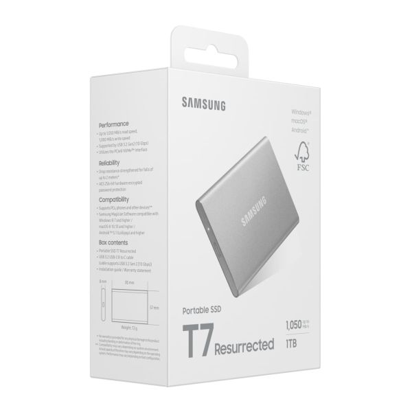 Samsung Portable SSD T7 Resurrected USB 3.2 Gen 2 1TB (MU-PD1T0G/WW)