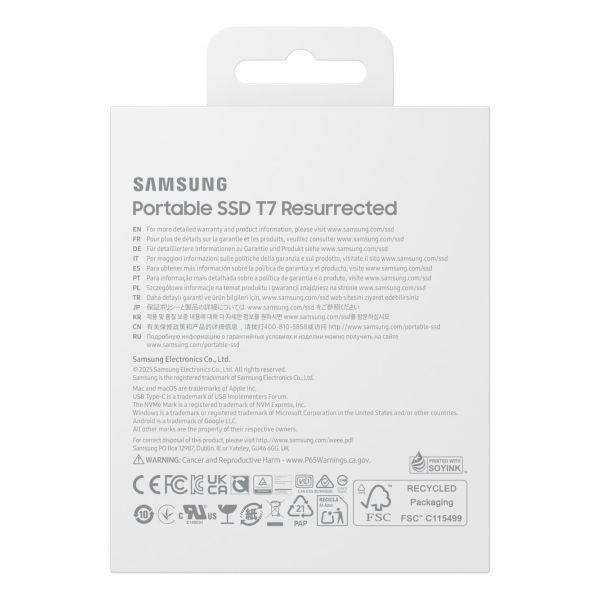 Samsung Portable SSD T7 Resurrected USB 3.2 Gen 2 2TB (MU-PD2T0G/WW)